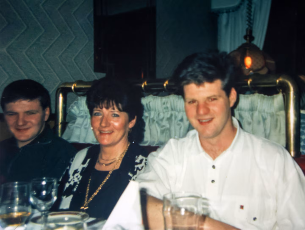 Brothers Eugene and Paul Thompson pictured sitting with their mother, Margaret